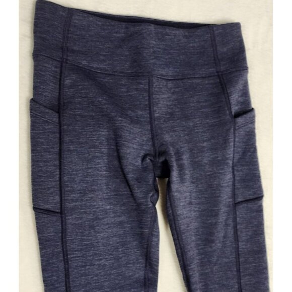 Athleta Girl High Rise Polartec Stash Legging Navy Heather XL (14) - Picture 7 of 9